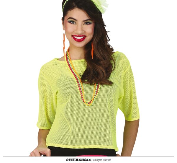 Neon visnet T-shirt - Afbeelding 2