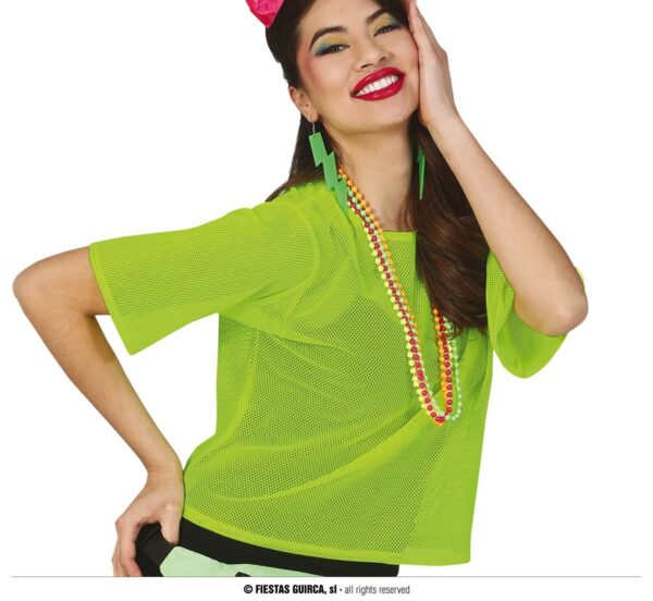 Neon visnet T-shirt - Afbeelding 3