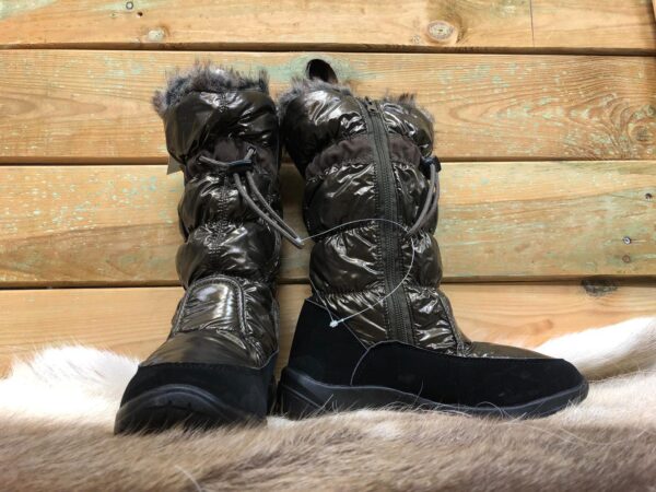 Dames snowboots brons met bont