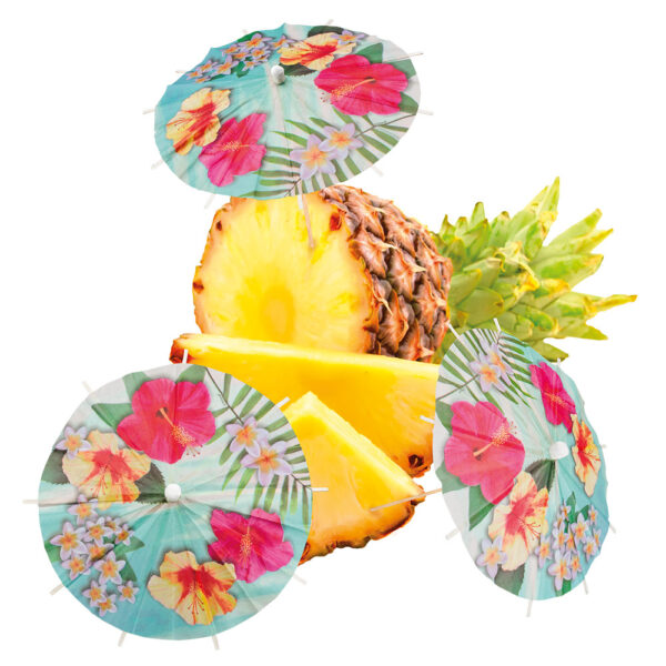 Set 6 Cocktailparasols Paradise - Afbeelding 2